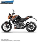 KTM Duke Superduke Orange Design 125-200-390 (BS4-BS6) [Semi Body Wrap / Decal / Sticker Kit]