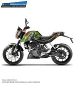 KTM Duke Venomous Green Design (Axor Helmet Based) 125-200-390 (BS4-BS6) [Full Body Wrap / Decal / Sticker Kit]