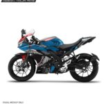 Yamaha V3 Sharkbite Grey Design [Full Body Edge To Edge Wrap / Decal / Sticker Kit]