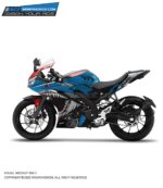 Yamaha V3 Sharkbite Grey Design [Full Body Edge To Edge Wrap / Decal / Sticker Kit]