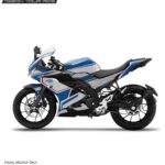 Yamaha V3 Raceblue Design [Full Body Edge To Edge Wrap / Decal / Sticker Kit]