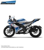 Yamaha V3 Raceblue Design [Full Body Edge To Edge Wrap / Decal / Sticker Kit]