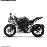 Yamaha V3 Venom Black Design [Full Body Edge To Edge Wrap / Decal / Sticker Kit]