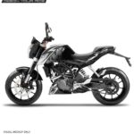 KTM Duke Superduke Black Design 125-200-390 (BS4-BS6) [Semi Body Wrap / Decal / Sticker Kit]