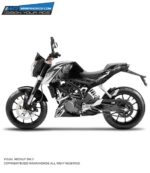 KTM Duke Superduke Black Design 125-200-390 (BS4-BS6) [Semi Body Wrap / Decal / Sticker Kit]