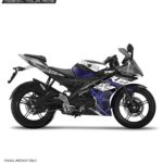 Yamaha V2 Blue Bleed Design [Full Body Edge To Edge Wrap / Decal / Sticker Kit]