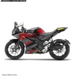 Yamaha V3 RB Grey Design [Full Body Edge To Edge Wrap / Decal / Sticker Kit]