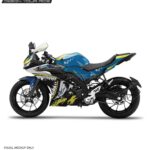 Yamaha V3 Shark Racing Design [Full Body Edge To Edge Wrap / Decal / Sticker Kit]