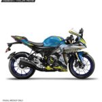 Yamaha V4 Shark Design 2 [Full Body Edge To Edge Wrap / Decal / Sticker Kit]