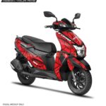 TVS Ntorq Venemous Red Design [Full Body Edge To Edge Wrap / Decal / Sticker Kit]