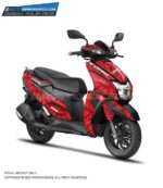 TVS Ntorq Venemous Red Design [Full Body Edge To Edge Wrap / Decal / Sticker Kit]