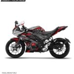 Yamaha V3 Grey Wolf Design [Full Body Edge To Edge Wrap / Decal / Sticker Kit]