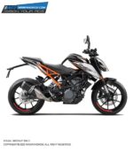 KTM Duke Superduke Racing White Edition 125-200-250-390 (BS4-BS6) [Full Body Wrap / Decal / Sticker Kit]