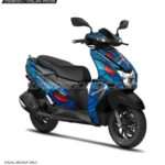 TVS Ntorq Venemous Blue Design [Full Body Edge To Edge Wrap / Decal / Sticker Kit]