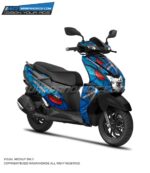 TVS Ntorq Venemous Blue Design [Full Body Edge To Edge Wrap / Decal / Sticker Kit]