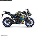 Yamaha R3 Slash Design [Full Body Edge To Edge Wrap / Decal / Sticker Kit]