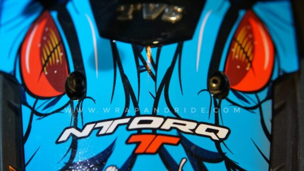TVS Ntorq Venemous Blue Design [Full Body Edge To Edge Wrap / Decal / Sticker Kit] - Image 4