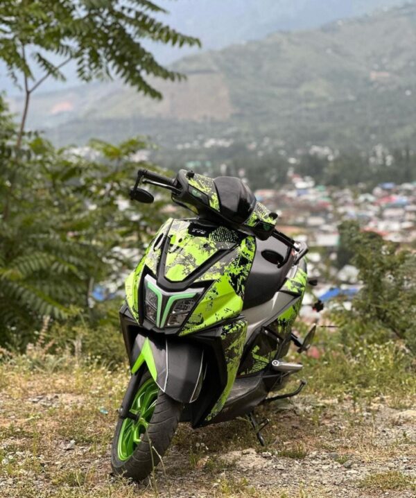 TVS Ntorq Grunge Design [Full Body Edge To Edge Wrap / Decal / Sticker Kit] - Image 3