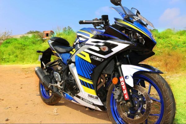 Yamaha R3 Slash Design [Full Body Edge To Edge Wrap / Decal / Sticker Kit] - Image 4