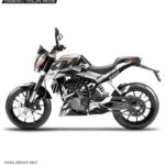 KTM Duke Whiteline Design 125-200-390 (BS4-BS6) [Full Body Wrap / Decal / Sticker Kit]