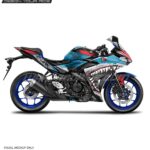 Yamaha R3 Shark Design [Full Body Edge To Edge Wrap / Decal / Sticker Kit]