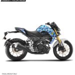 Yamaha MT 15 Blue Camo Design [Full Body Edge To Edge Wrap / Decal / Sticker Kit]