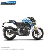 Yamaha MT 15 Blue Camo Design [Full Body Edge To Edge Wrap / Decal / Sticker Kit]