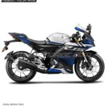 Yamaha V4 Blueline Design [Full Body Edge To Edge Wrap / Decal / Sticker Kit]