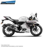 Yamaha V4 Shark Teeth Design [Full Body Edge To Edge Wrap / Decal / Sticker Kit]