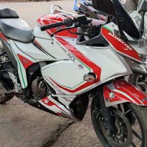 Suzuki Gixxer SF Redline Design 155-250 [Full Body Edge To Edge Wrap / Decal / Sticker Kit]