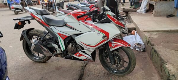 Suzuki Gixxer SF Redline Design 155-250 [Full Body Edge To Edge Wrap / Decal / Sticker Kit] - Image 4