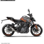 KTM Duke Flakes Design125-200-250-390 (BS4-BS6) [Full Body Wrap / Decal / Sticker Kit]