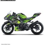 Kawasaki Ninja 400 Raceline Green Design [Full Body Wrap / Decal / Sticker Kit]