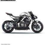 Kawasaki Z1000 Race White Edition 2014-2023 [Full Body Wrap / Decal / Sticker Kit]