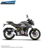Pulsar N160-250 GreyShark Design [Full Body Edge To Edge Wrap / Decal / Sticker Kit]
