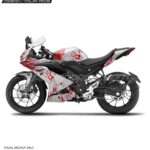 Yamaha V3 Bloodsplash Design [Full Body Edge To Edge Wrap / Decal / Sticker Kit]