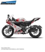 Yamaha V3 Bloodsplash Design [Full Body Edge To Edge Wrap / Decal / Sticker Kit]