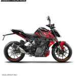 KTM Duke Redline Hexagon Design 125-200-250-390 (BS4-BS6) [Full Body Wrap / Decal / Sticker Kit]