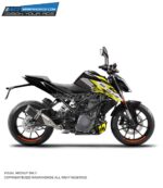 KTM Duke Yellow Bolt Design 125-200-250-390 (BS4-BS6) [Full Body Wrap / Decal / Sticker Kit]