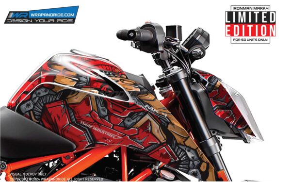 KTM Duke Iron Man Mark 4 Designer Series 125-200-250-390 (BS4-BS6) [Full Body Wrap / Decal / Sticker Kit] - Image 3