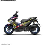 Yamaha Aerox SunMoon Design[Full Body Edge To Edge Wrap / Decal / Sticker Kit]