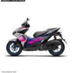 Yamaha Aerox Magneta Design [Full Body Edge To Edge Wrap / Decal / Sticker Kit]