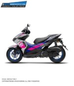 Yamaha Aerox Magneta Design [Full Body Edge To Edge Wrap / Decal / Sticker Kit]