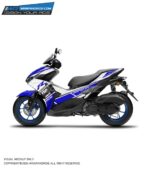 Yamaha Aerox Racespec Blue Design [Full Body Edge To Edge Wrap / Decal / Sticker Kit]