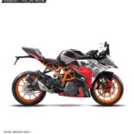 KTM Rc Redgreyline Design 125-200-390 (BS4-BS6) [Full Body Wrap / Decal / Sticker Kit]