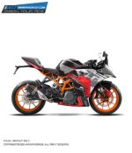 KTM Rc Redgreyline Design 125-200-390 (BS4-BS6) [Full Body Wrap / Decal / Sticker Kit]