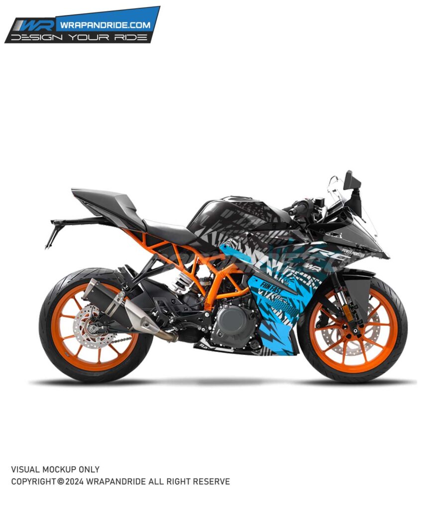 Velocity Racing Sticker KTM Rc Velocity Design 125-200-390 (BS4-BS6) [Full Body Wrap / Decal ...